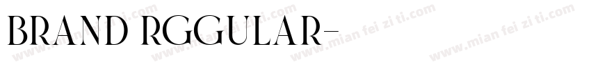 brand rggular字体转换